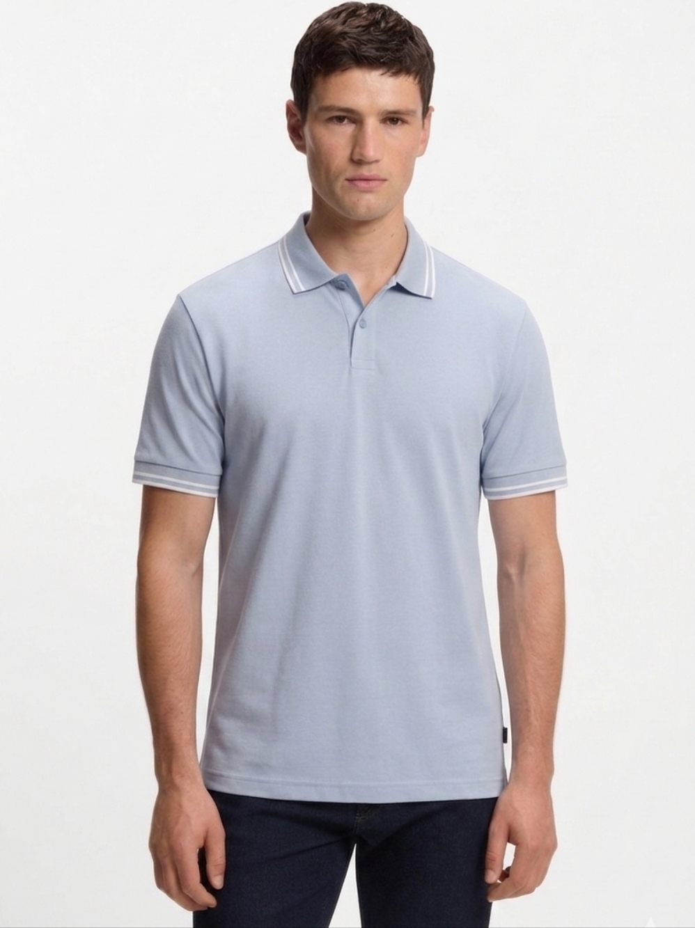 NWOT- BOSS Parlay Tipped Cotton Polo Sz S